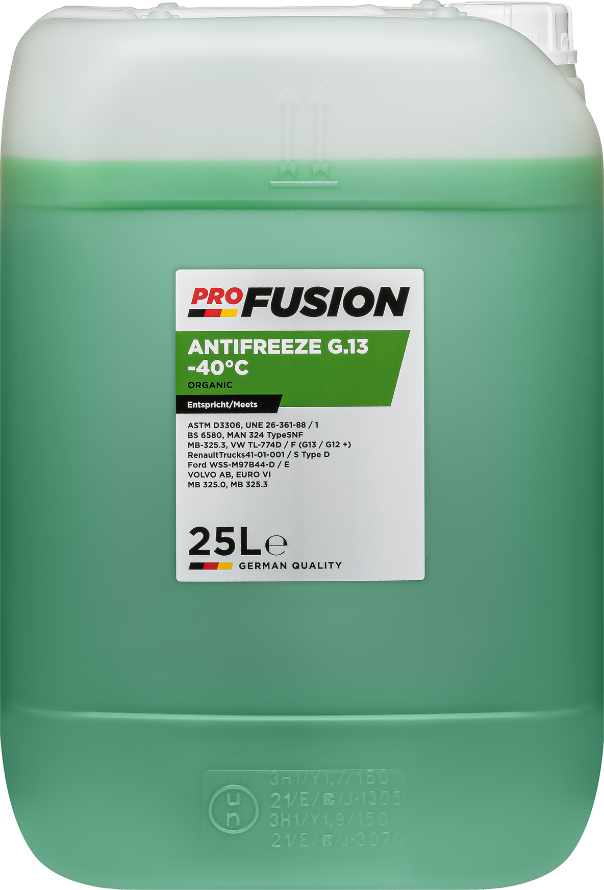 Охолоджувальна рідина ПРОФ'ЮЖЕН G13, готова, зелений, -40°С, 25 л (PRO40G13/25)